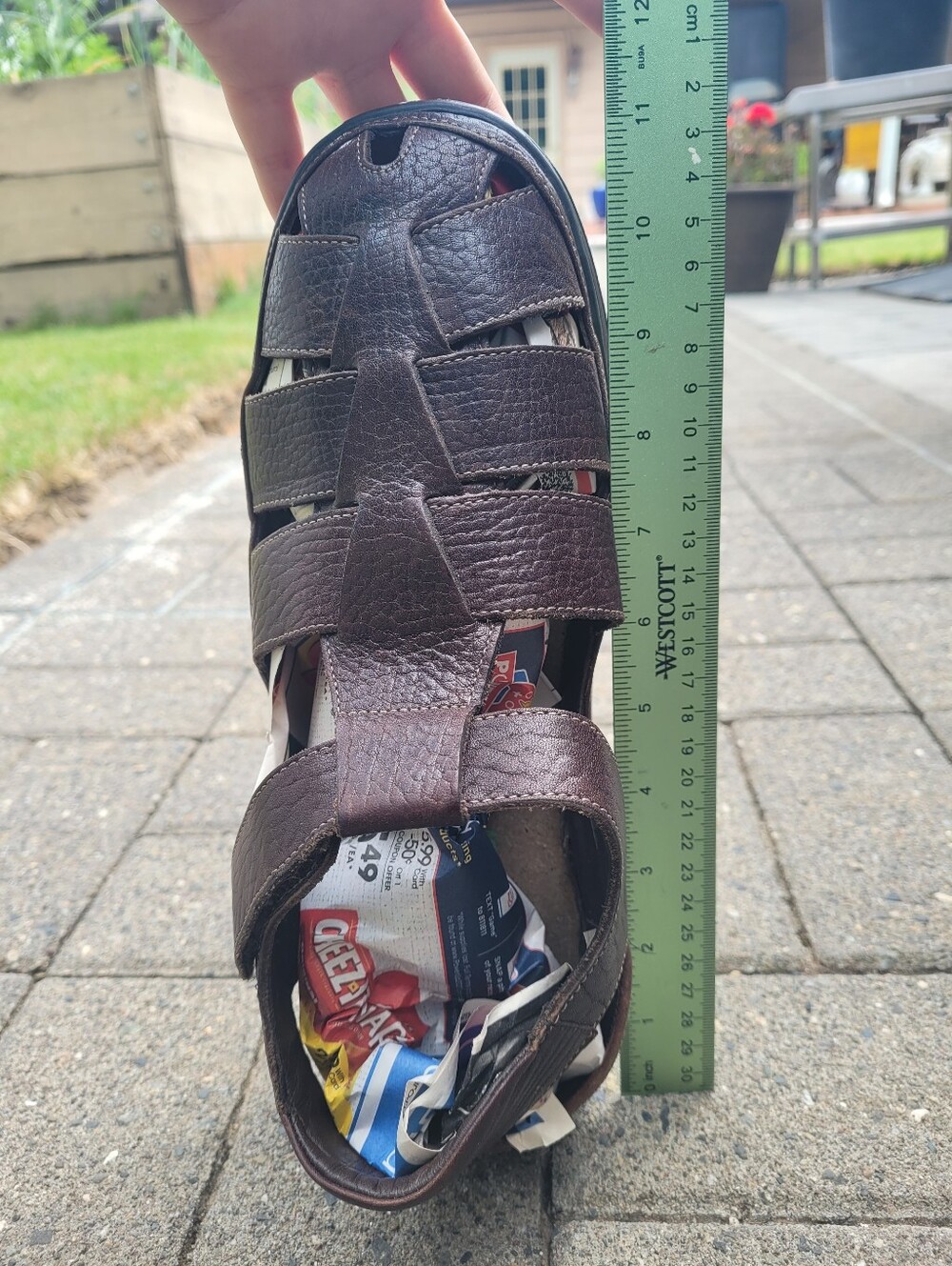 Mephisto Dark Brown Leather Fisherman Sandals - Picture 8 of 9